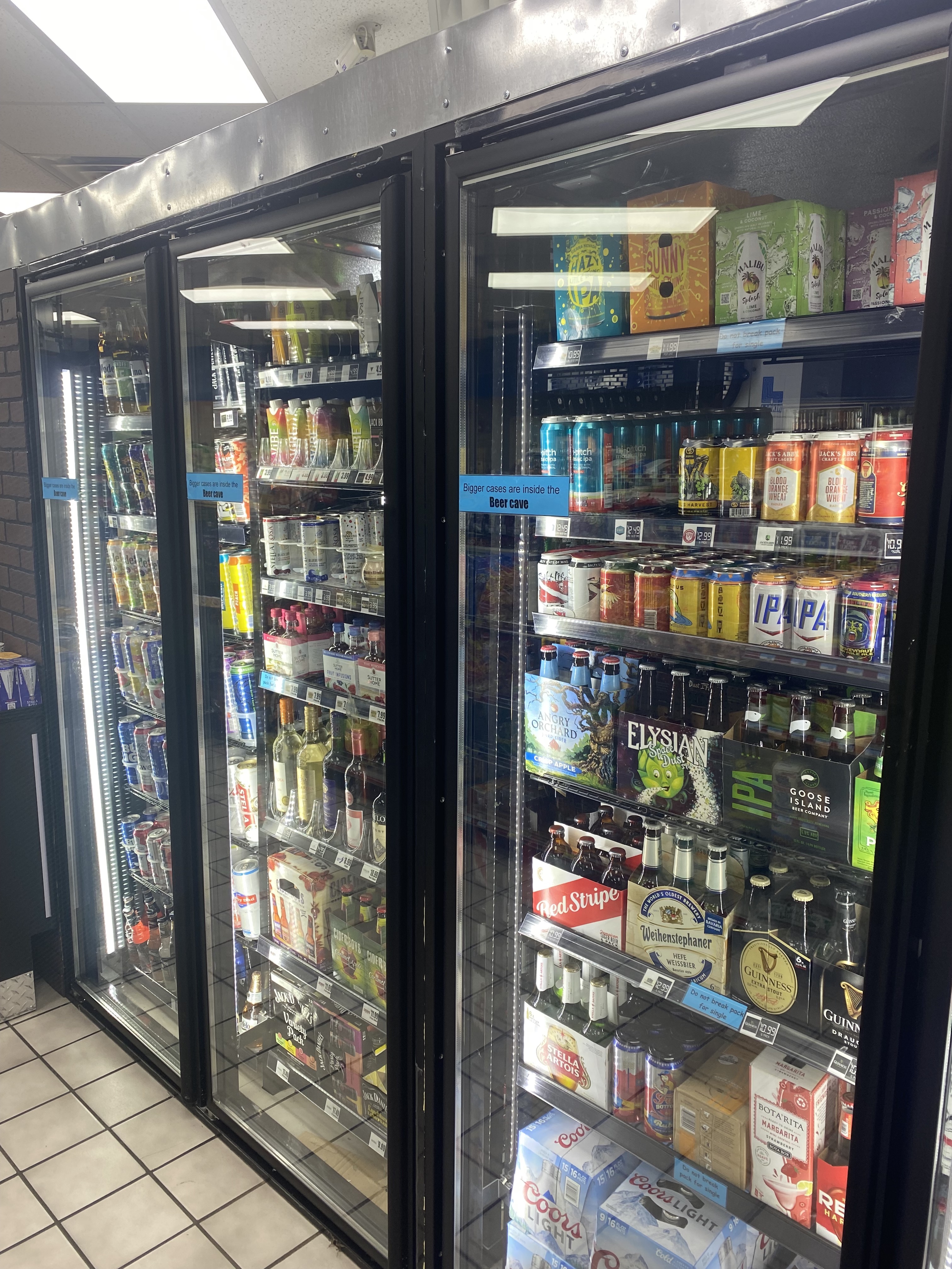 Beverage cooler doors