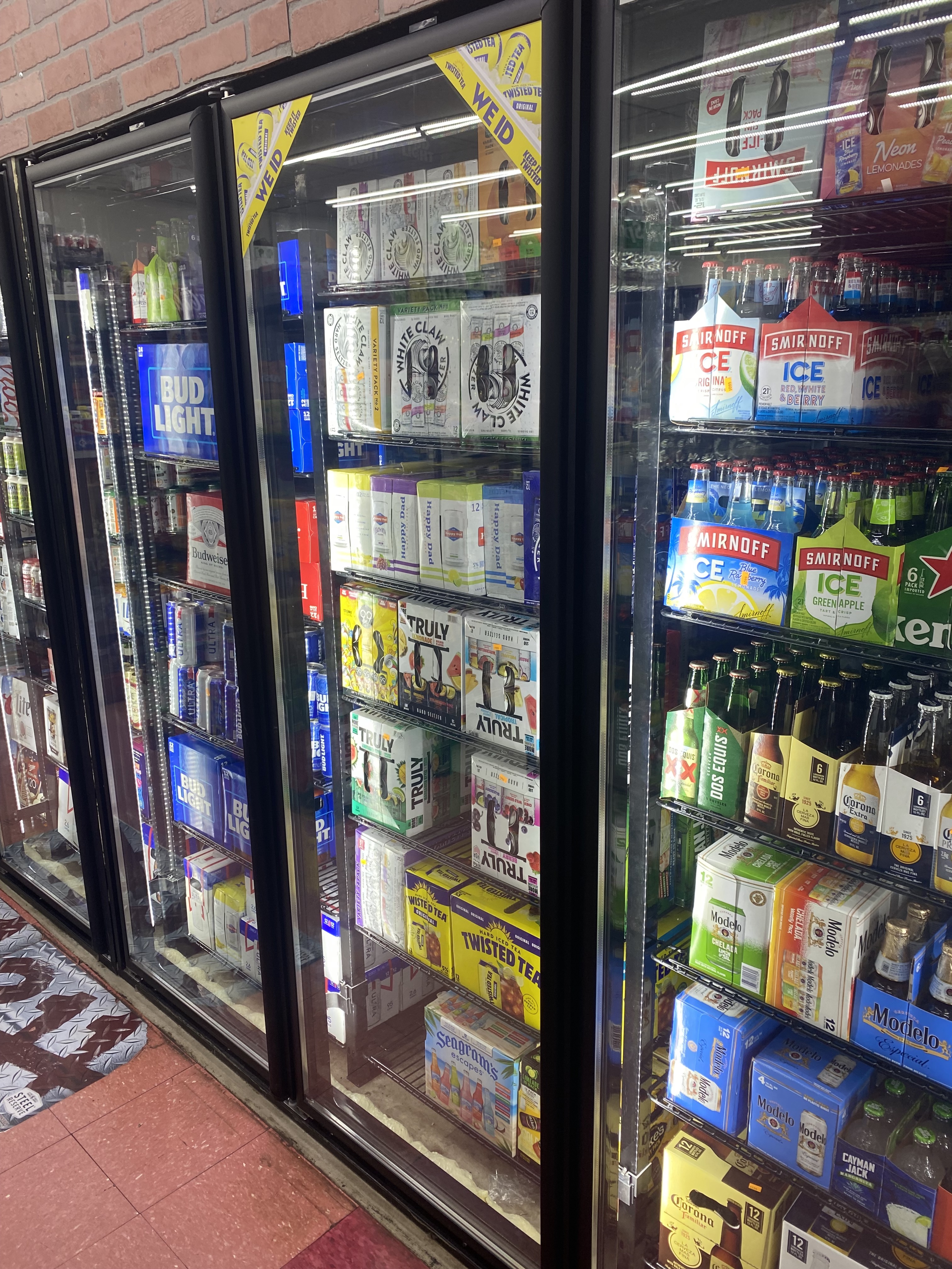 Retail cooler glass doors